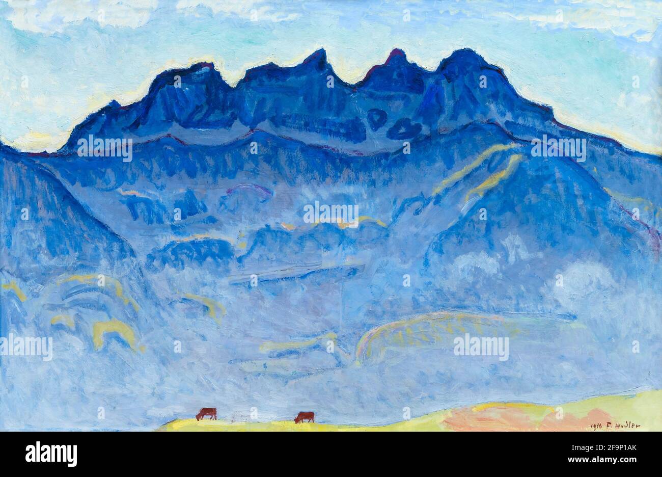 Dents du Midi da Champery, Ferdinand Hodler, 1916, Foto Stock