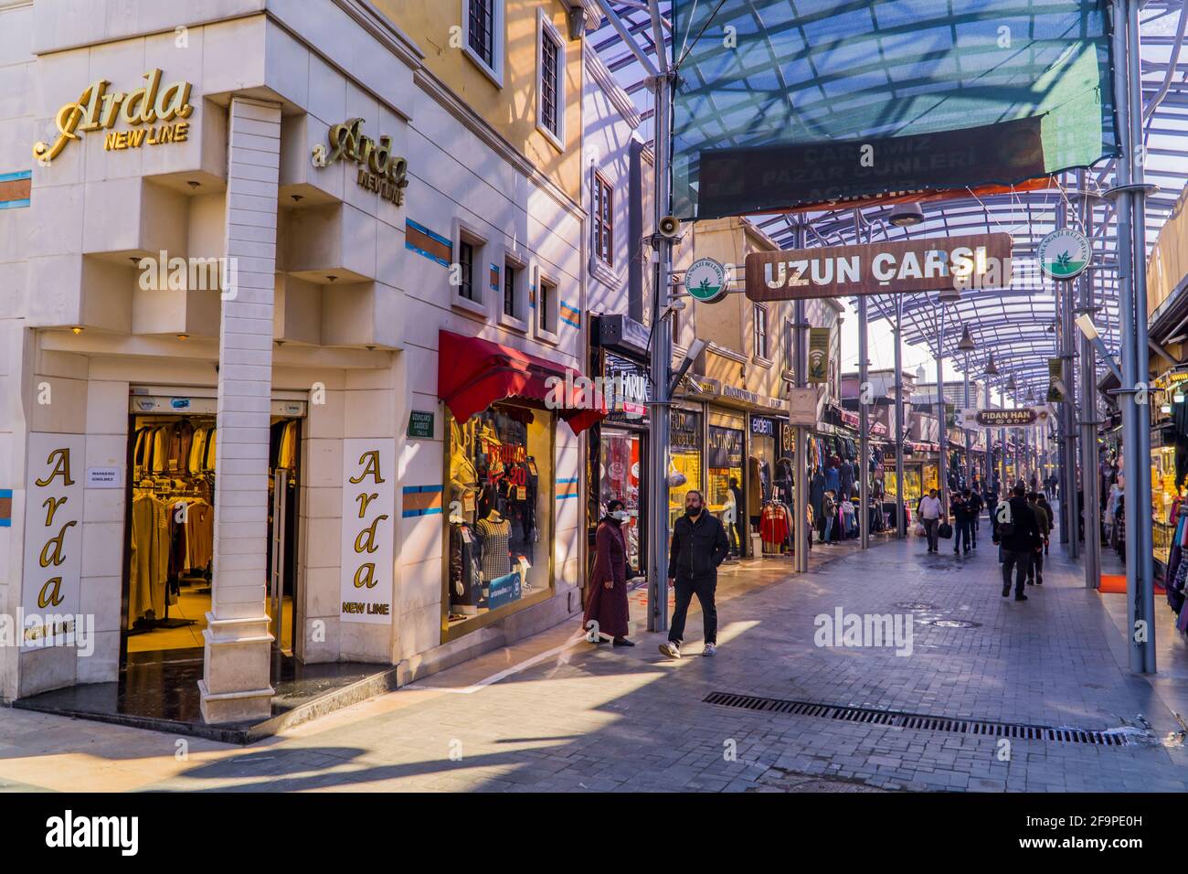 Il famoso Bazaar Ottomano Koza Han a Bursa, Turchia Foto Stock