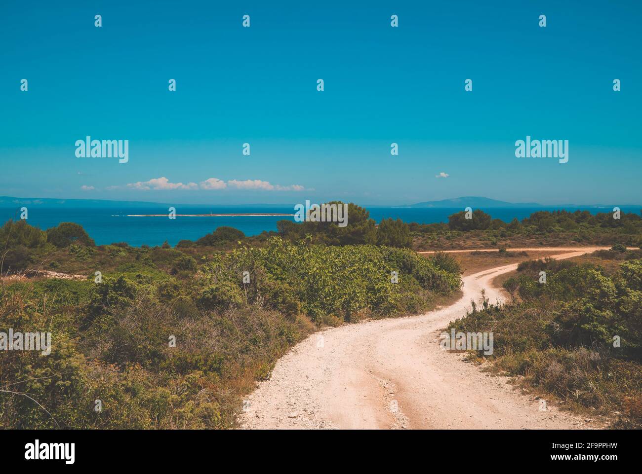 Vista panoramica del Parco Nazionale di Kamenjak, Istria, Croazia Foto Stock