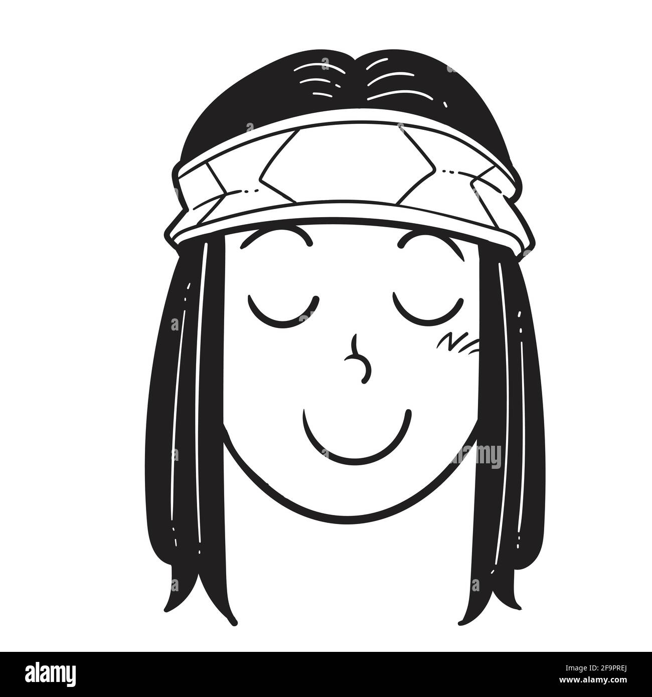 Doodle di un hippie Illustrazione Vettoriale