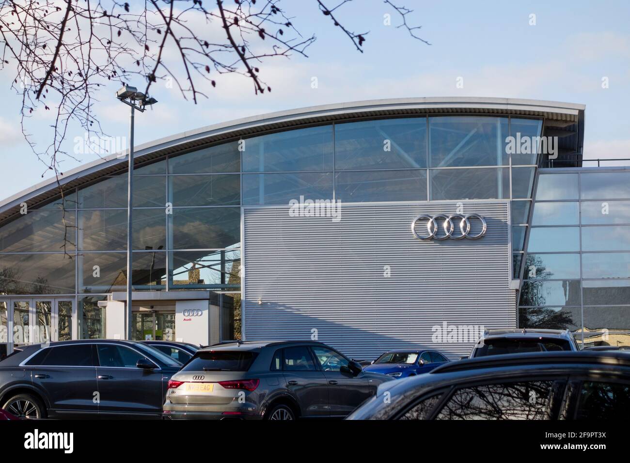 Tetbury Audi Dealership Showroom, Gloucestershire, Regno Unito Foto Stock