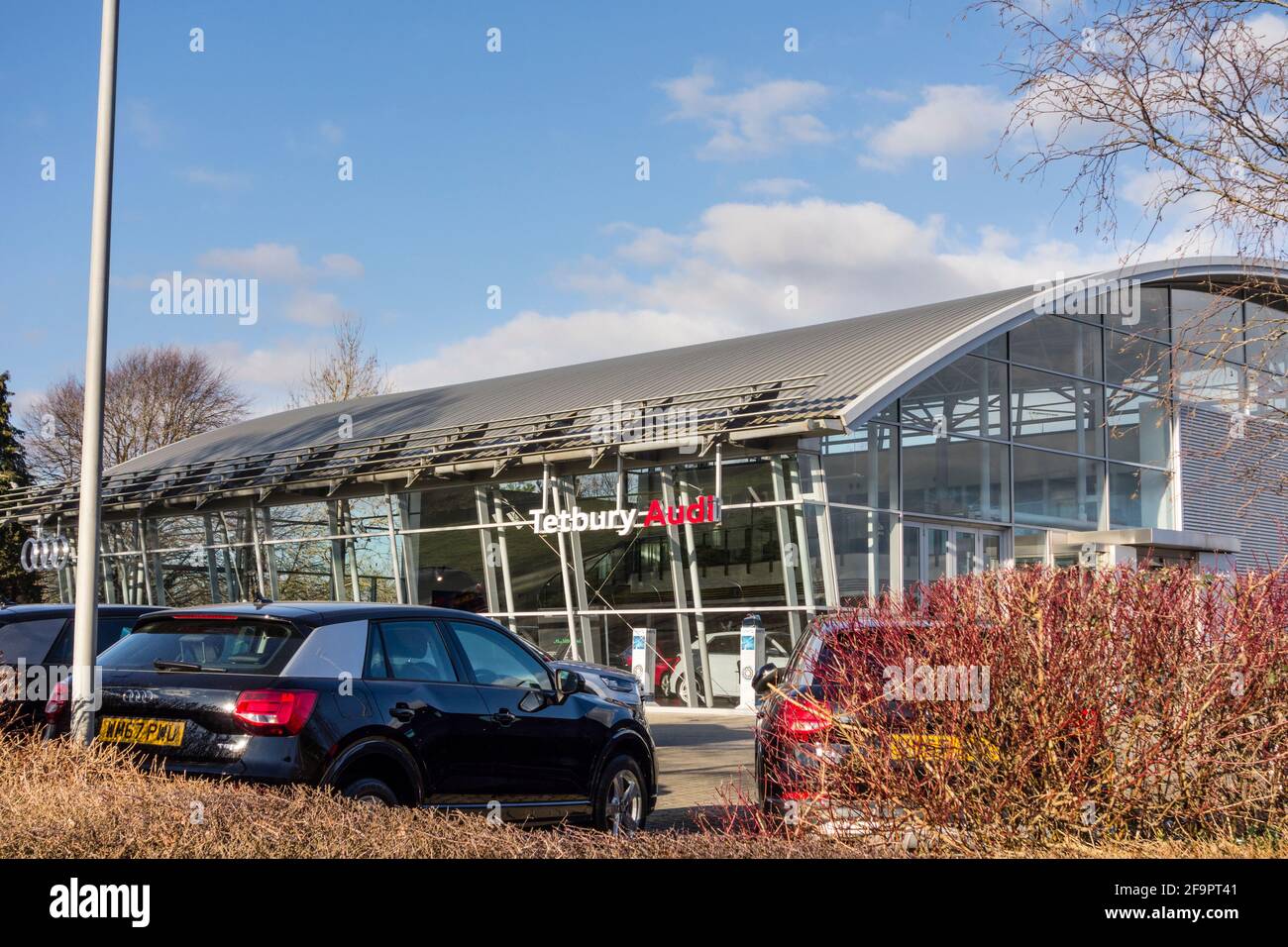 Tetbury Audi Dealership Showroom, Gloucestershire, Regno Unito Foto Stock