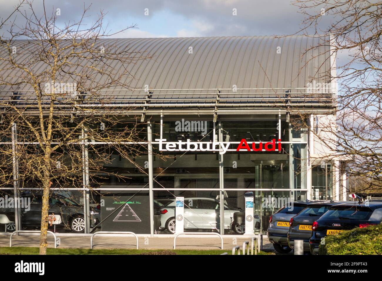 Tetbury Audi Dealership Showroom, Gloucestershire, Regno Unito Foto Stock