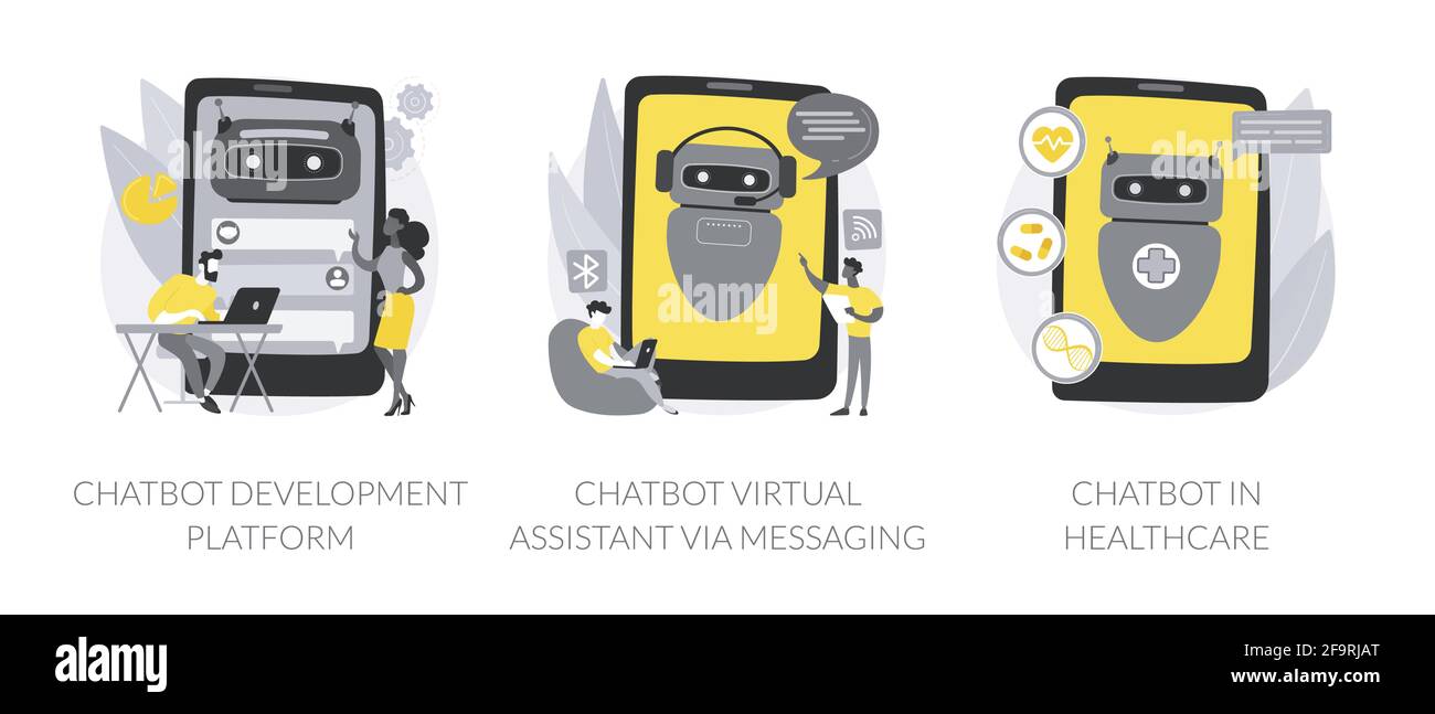 Illustrazioni vettoriali del concetto astratto di robot intelligente. Illustrazione Vettoriale
