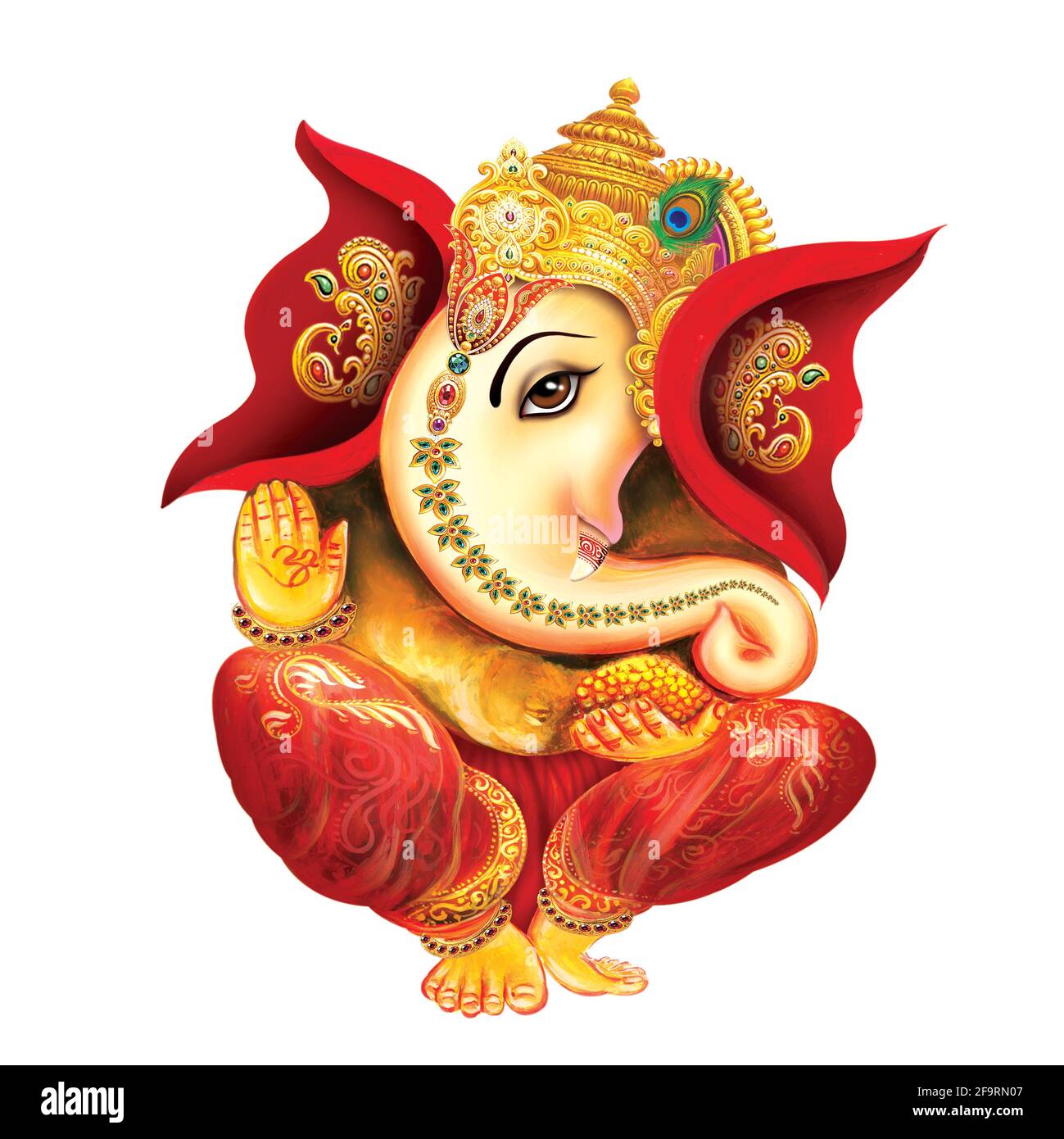 High Resolution Indian Gods Lord Ganesha Digital Pittura Foto Stock