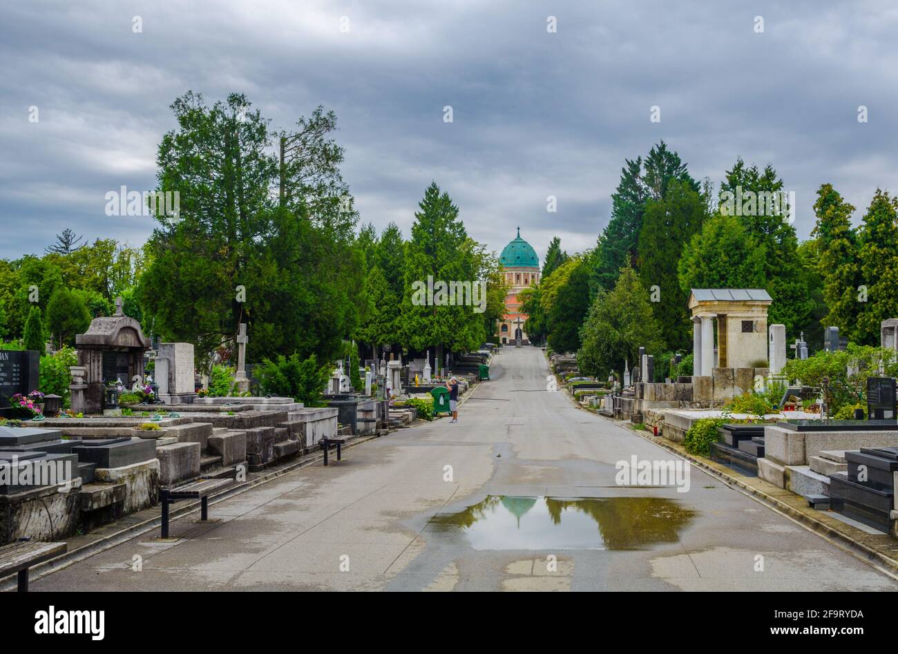 Zagabria cimitero mirogoj architettura monumentale, Croazia Foto Stock
