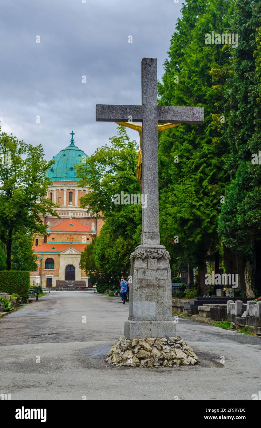 Zagabria cimitero mirogoj architettura monumentale, Croazia Foto Stock