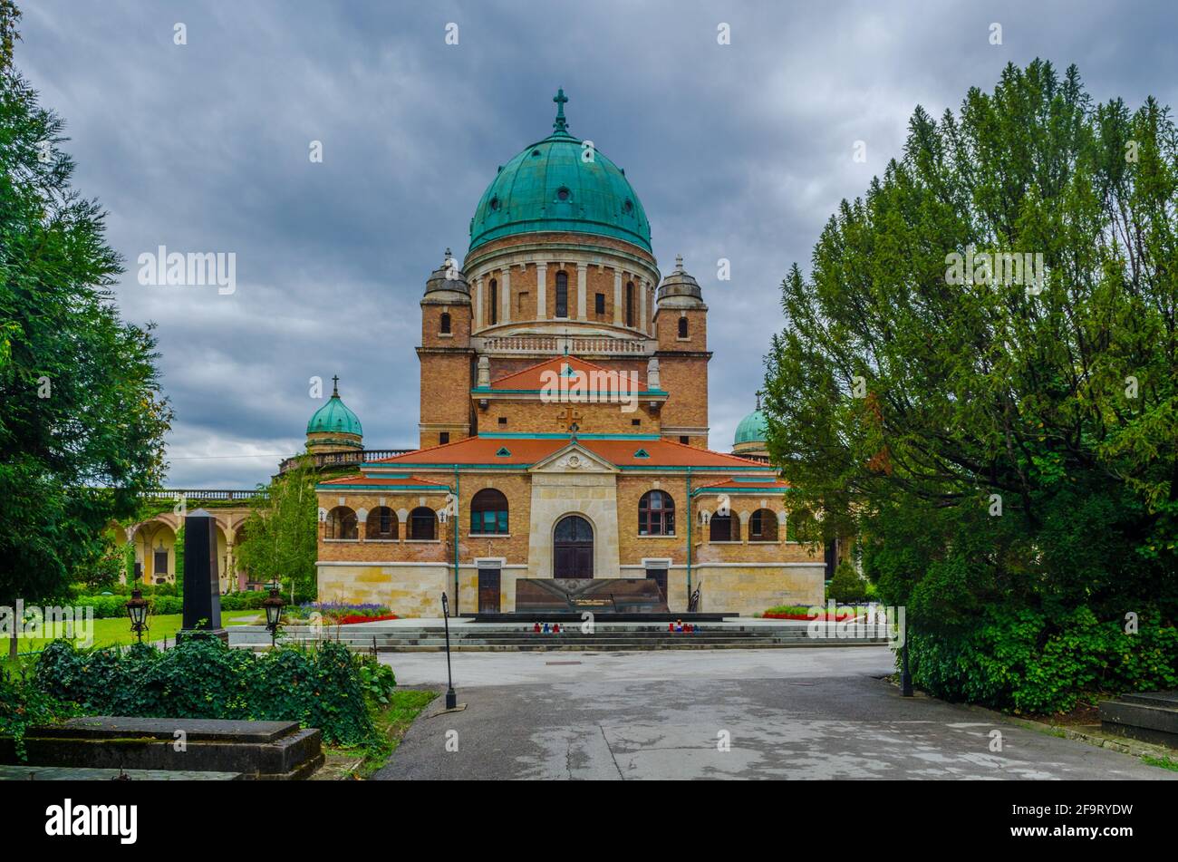 Zagabria cimitero mirogoj architettura monumentale, Croazia Foto Stock