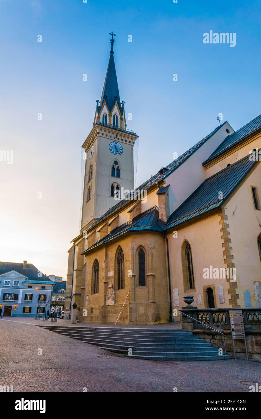 vista della chiesa di san jakob in austria città villach Foto Stock