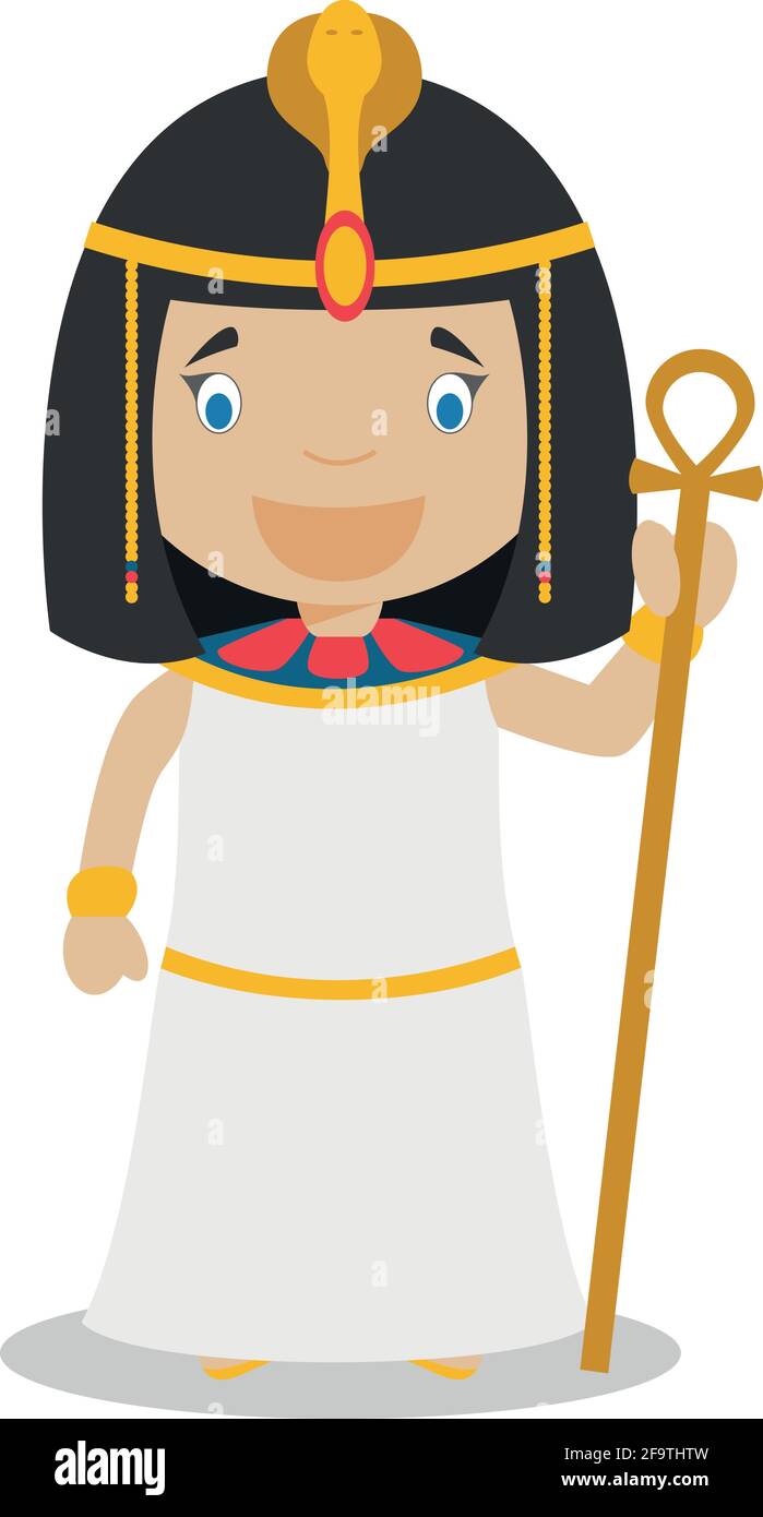 Cleopatra personaggio cartoon. Illustrazione vettoriale. Collezione Storia  bambini Immagine e Vettoriale - Alamy