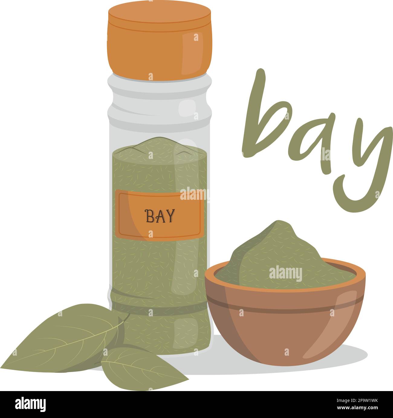 Illustrazione del vano vettoriale isolata in stile cartoon. Erbe e specie Serie Illustrazione Vettoriale