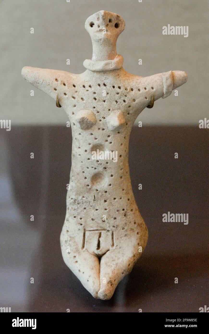 Statuetta di una donna. Museo di arte mesopotamiana del Louvre Foto Stock