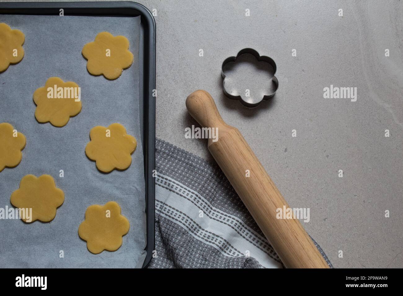 Biscotti di cottura Foto Stock