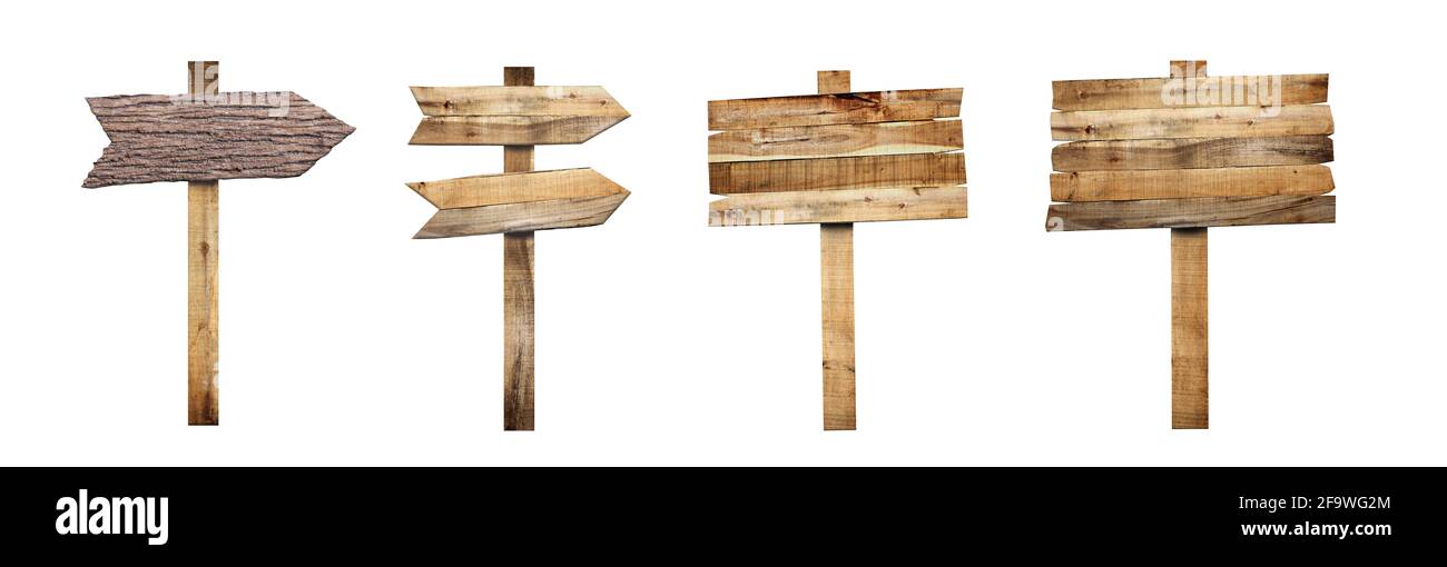 Segno legno isolato su sfondo bianco per la progettazione nel vostro concetto di lavoro. Foto Stock Segno legno isolato su sfondo bianco per la progettazione nel vostro concetto di lavoro. Foto Stock