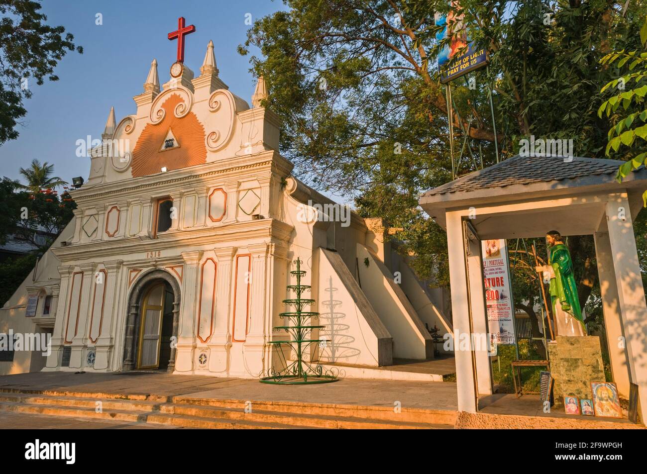 Luz Chiesa Chennai Tamil Nadu India Foto Stock