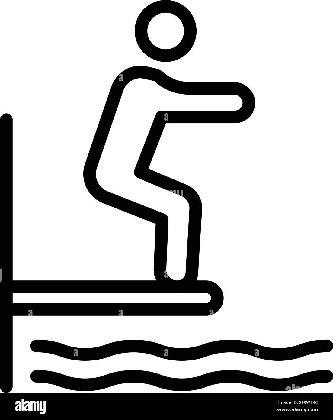 Icona atleta del nuoto. Profilo icona vettoriale atleta di nuoto per il web design isolato su sfondo bianco Illustrazione Vettoriale