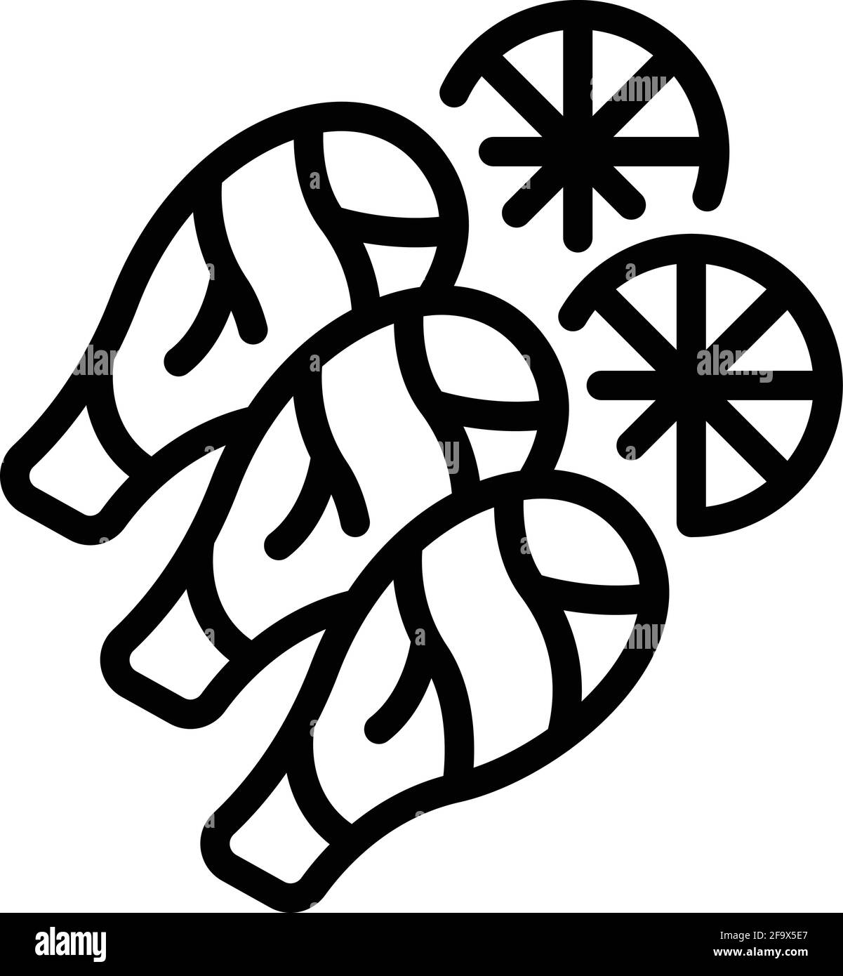 Icona di pollo al barbecue. Contorno barbecue pollo vettore icona per web design isolato su sfondo bianco Illustrazione Vettoriale