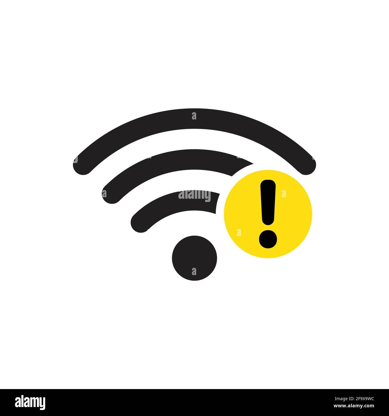 Nessun vettore icona di connessione. Nessun simbolo di rete. Nessun accesso WiFi a Internet a pagamento per grafica, logo, sito Web, social media, app mobile, illustrazione dell'interfaccia utente Illustrazione Vettoriale