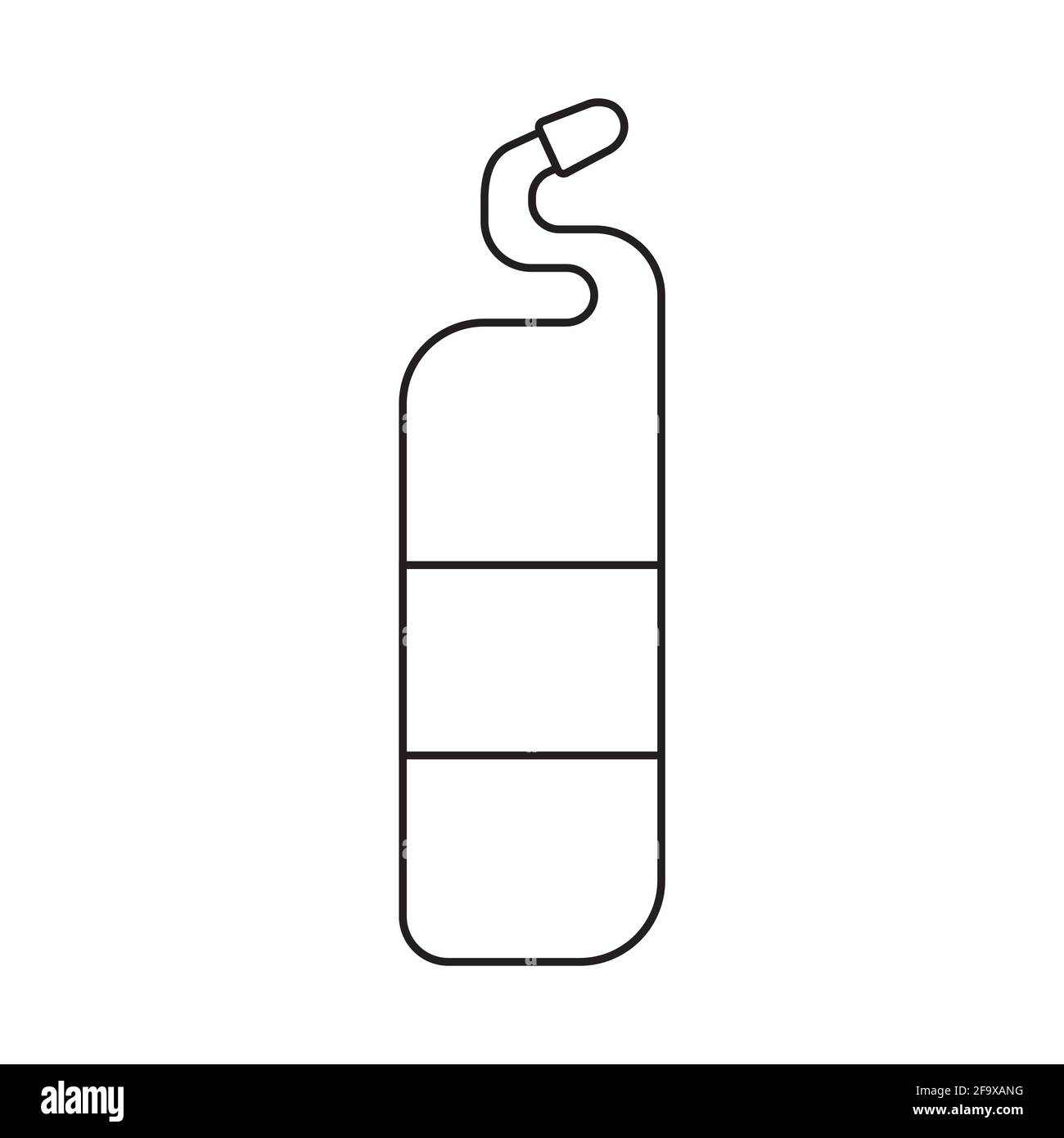 Detergente per WC - liquido gel per WC. Icona in bianco e nero. Illustrazione vettoriale Illustrazione Vettoriale