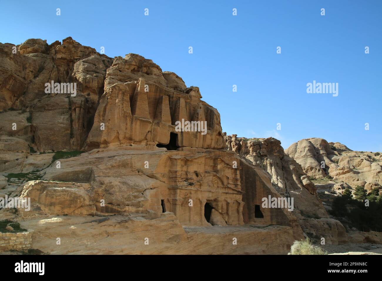 Petra, Giordania, la Tomba dell'Obelisco Foto Stock