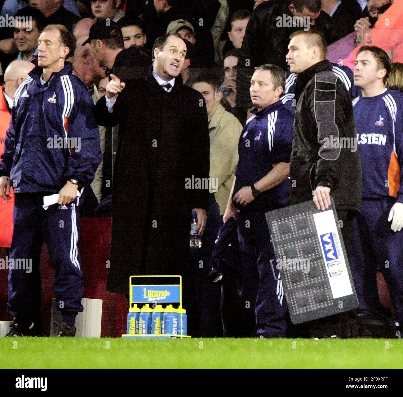 GEORGE GRAHAM TOTTENHAM HOTSPUR MANAGER DURANTE LA QUATER-FINAL DELLA FA CUP WEST HAM V TOTTENHAM HOTSPUR Foto Stock