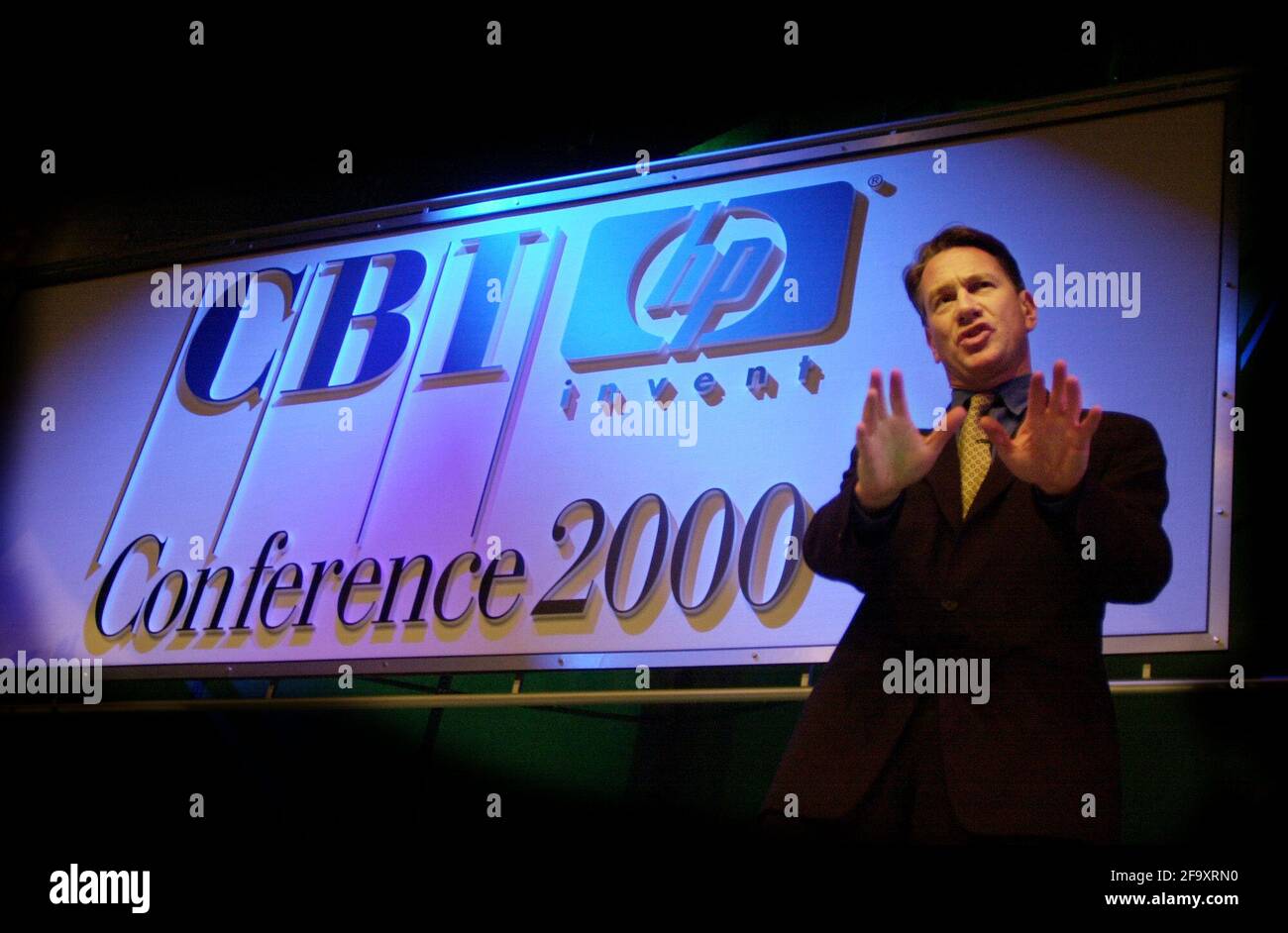 Michael Portillo MP alla CBI Conference, novembre 2000 a Birmingham Foto Stock
