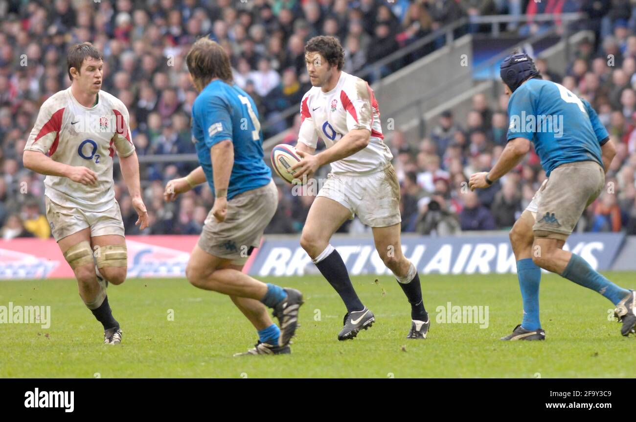 INGHILTERRA V ITALIA 10/2/2007 FOTO DAVID ASHDOWNRUGBY INGHILTERRA Foto Stock