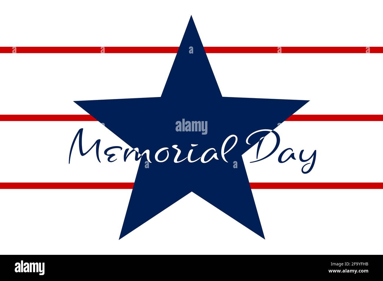 slide della scheda di presentazione dell'invito alla festa americana del memorial day Foto Stock