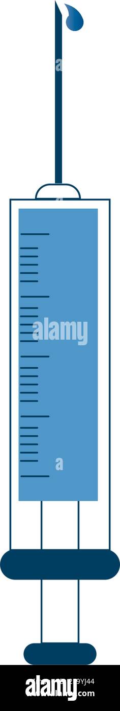 Icona siringa isolata. Iniezione, vaccinataion - illustrazione vettoriale Illustrazione Vettoriale