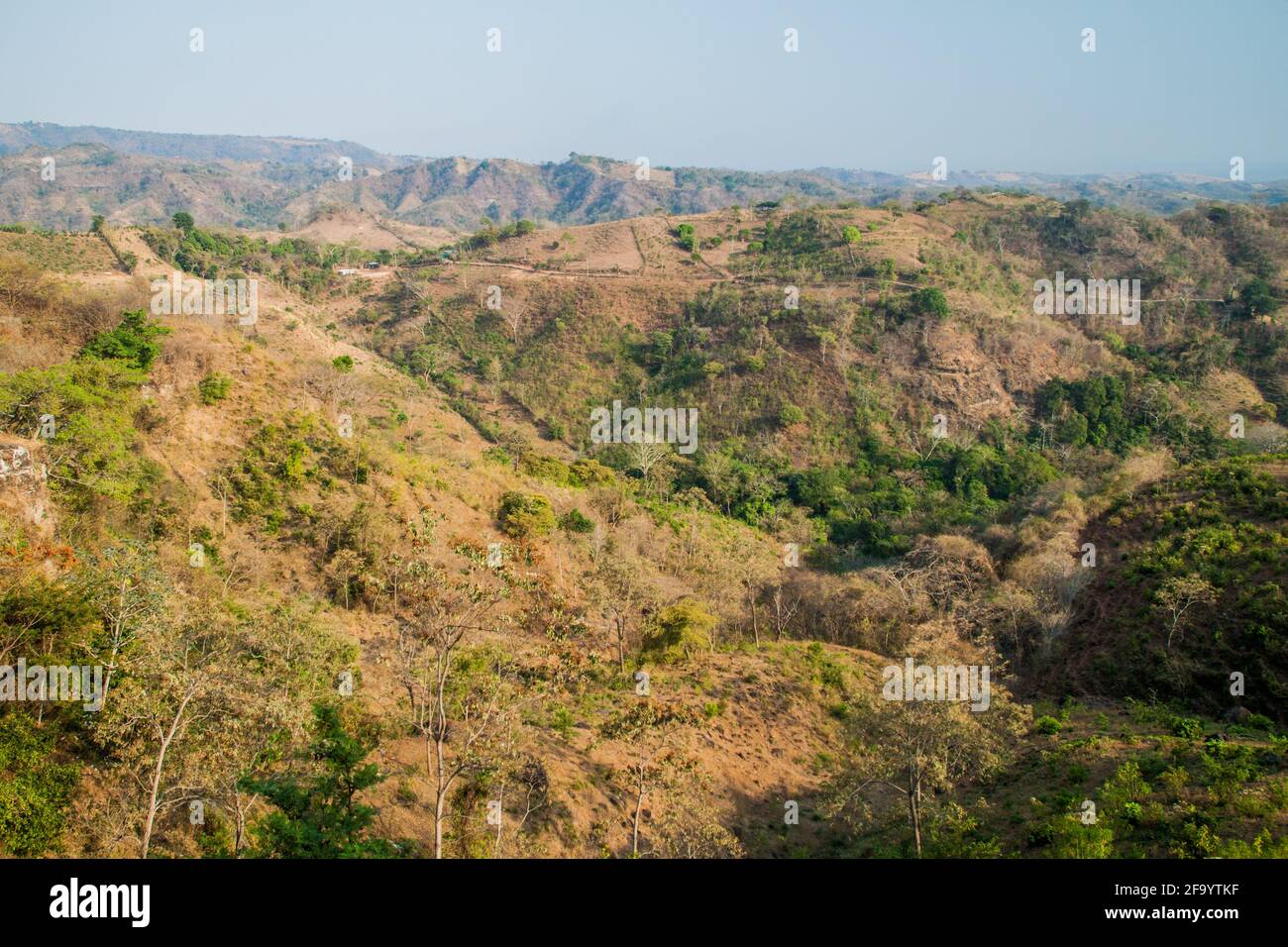 Paesaggio di montagne nel sud-ovest El Salvador Foto Stock