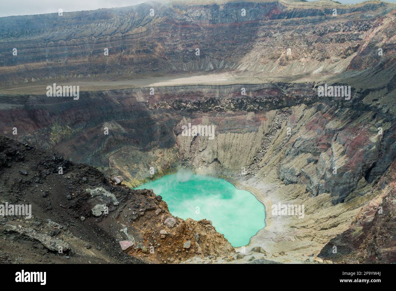 Lago cratere del vulcano Santa Ana, El Salvador Foto Stock