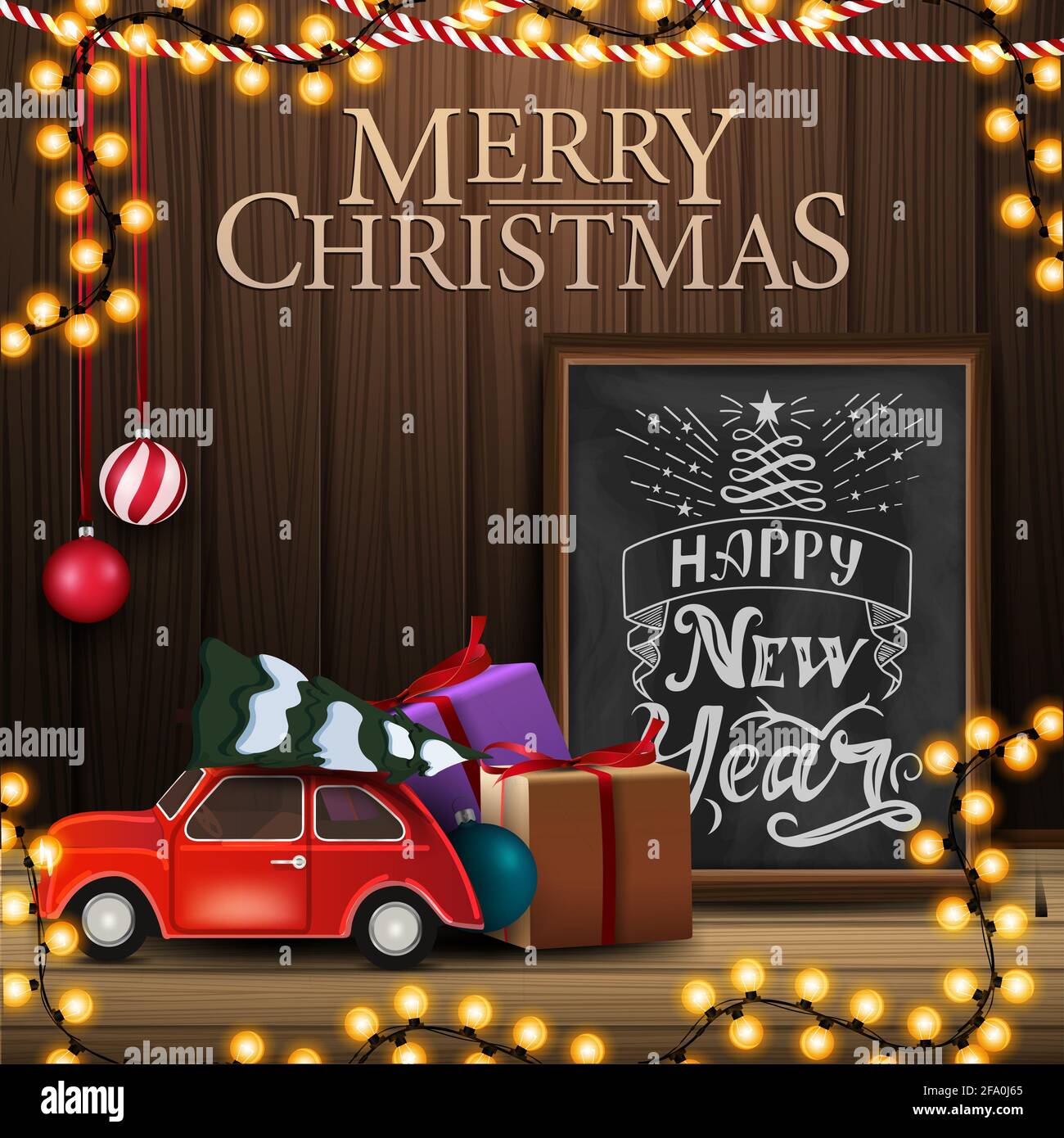Porta biglietti di Natale in legno da appendere alla parete, con 30