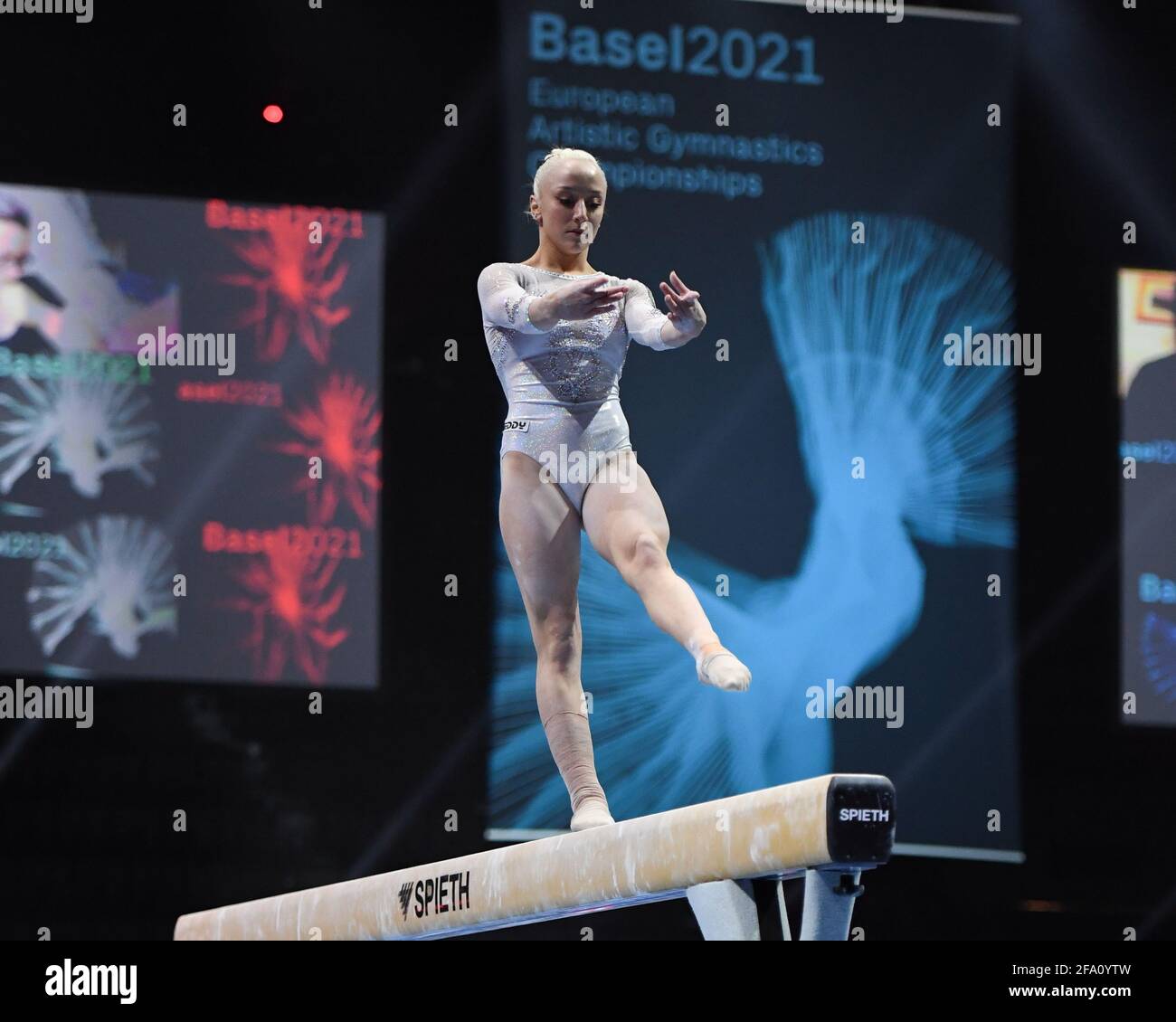 Martina Maggio su trave (ITALIA) durante la Ginnastica artistica - Qualifiche - Campionato europeo 2021, Ginnastica, B - Foto .LiveMedia/Filippo Tomasi Foto Stock