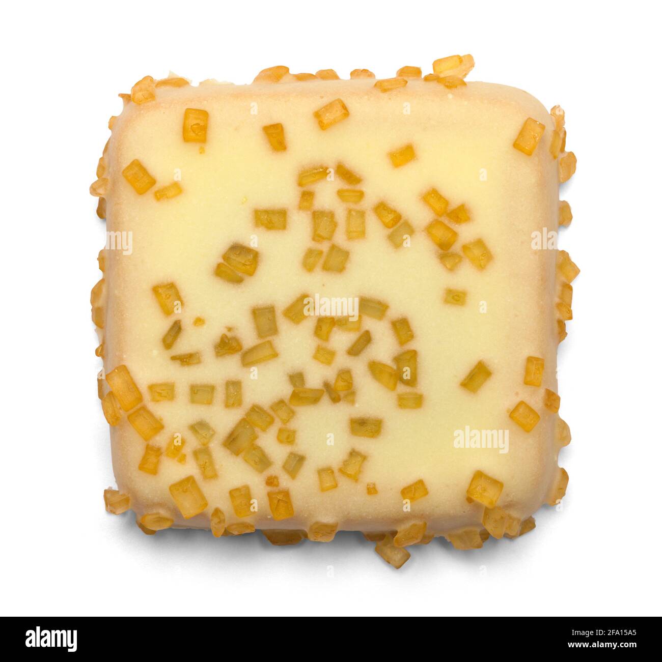Cookie quadrato smerigliato shortbred con taglio Sprinkles. Foto Stock