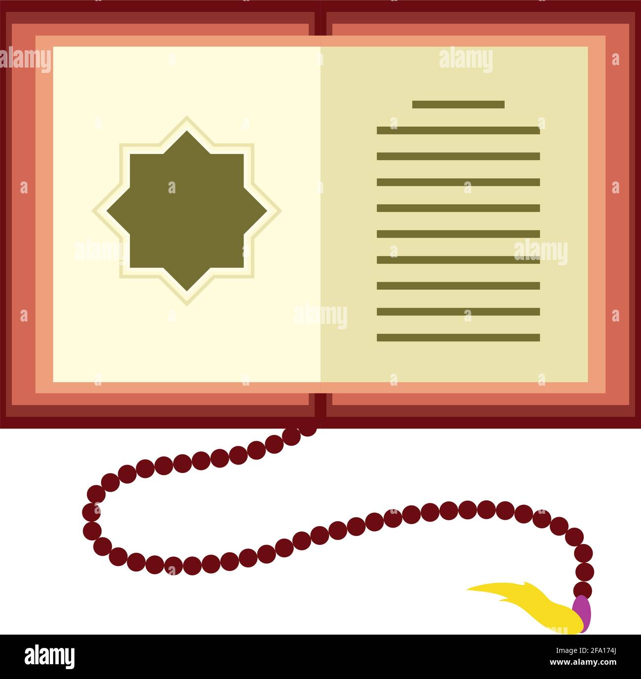 libro sacro di quran Illustrazione Vettoriale