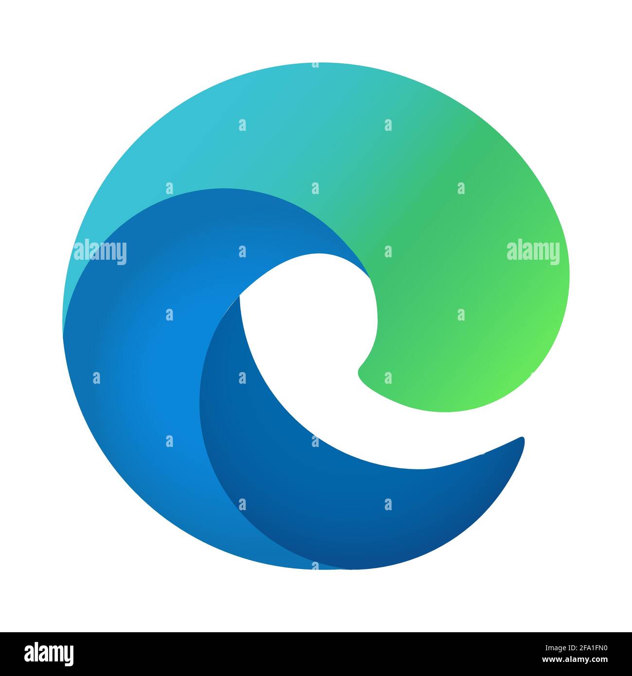 Nuovo logo Microsoft EDGE. Icona vettoriale isolata su sfondo bianco Illustrazione Vettoriale