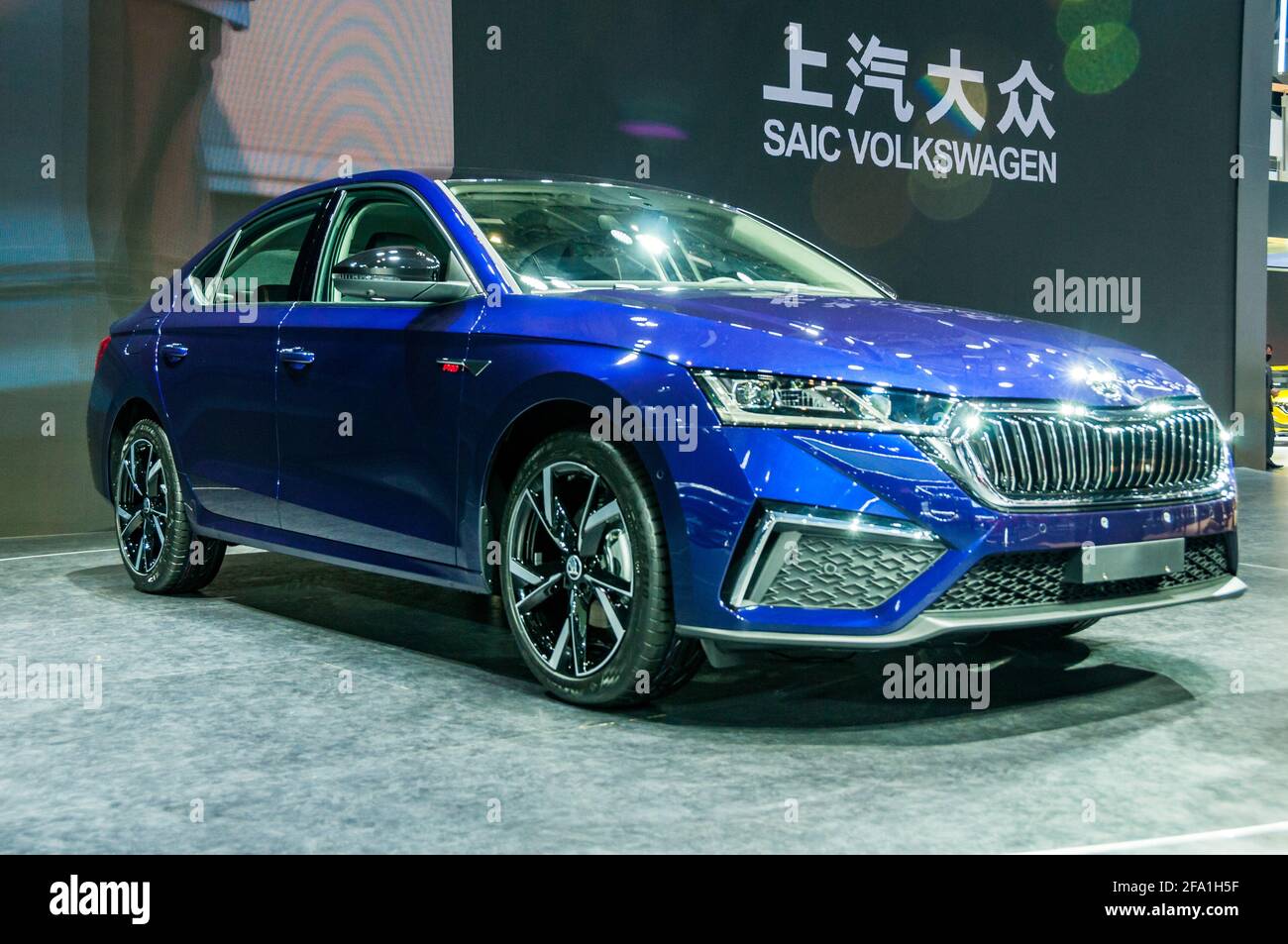Il teso per la Cina Skoda Octavia Pro in mostra al 2021 Shanghai Auto Show, Cina. Foto Stock