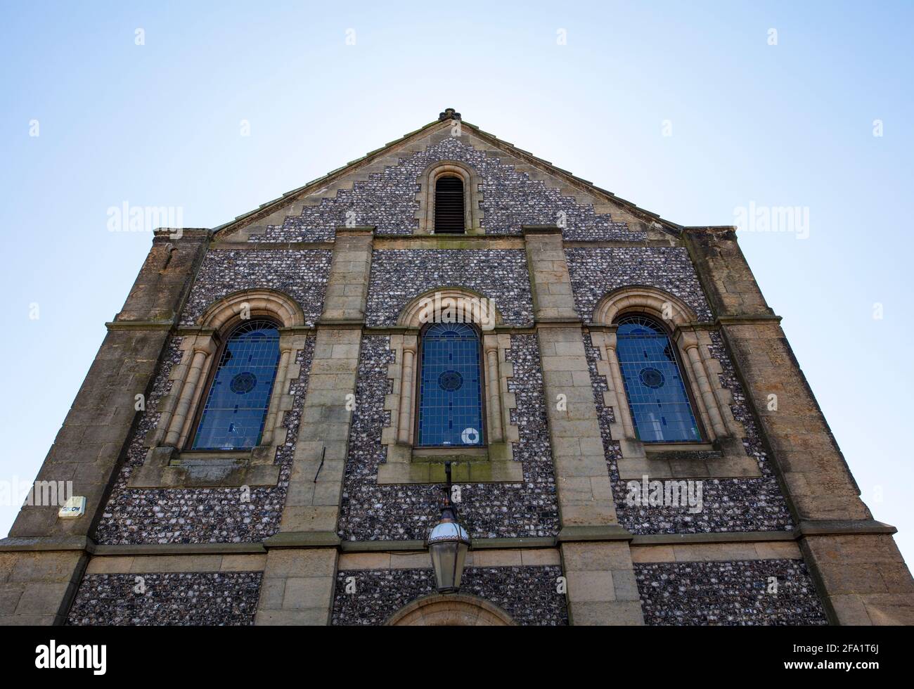 La Trinity Congregational Church, o Union Chapel, nella città mercato di Arundel, sulle Downs del Sud, nel Sussex occidentale, Regno Unito; ribattezzata Ninive House Foto Stock