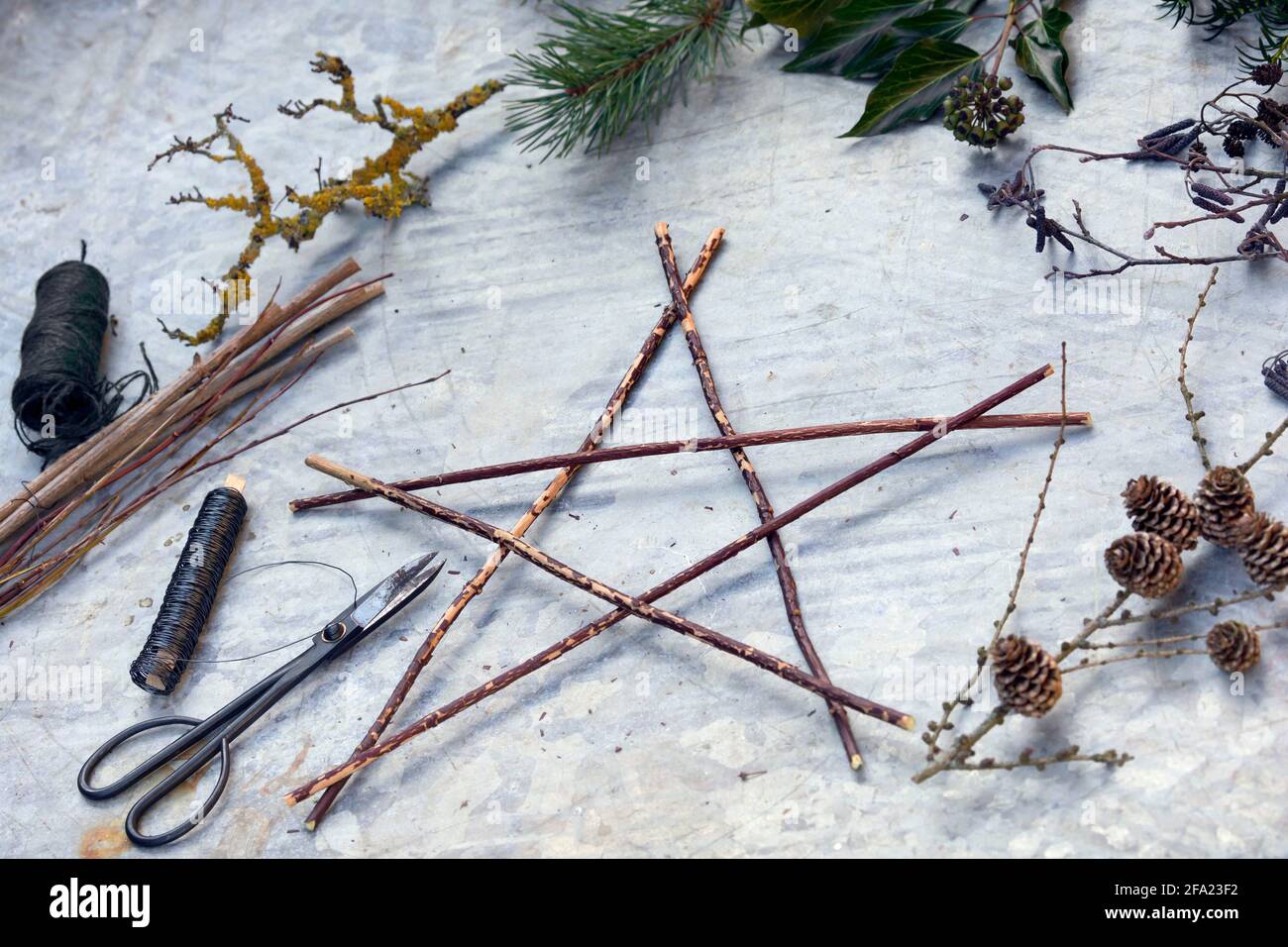 Avent STAR è fatto di materiali naturali , Germania Foto Stock