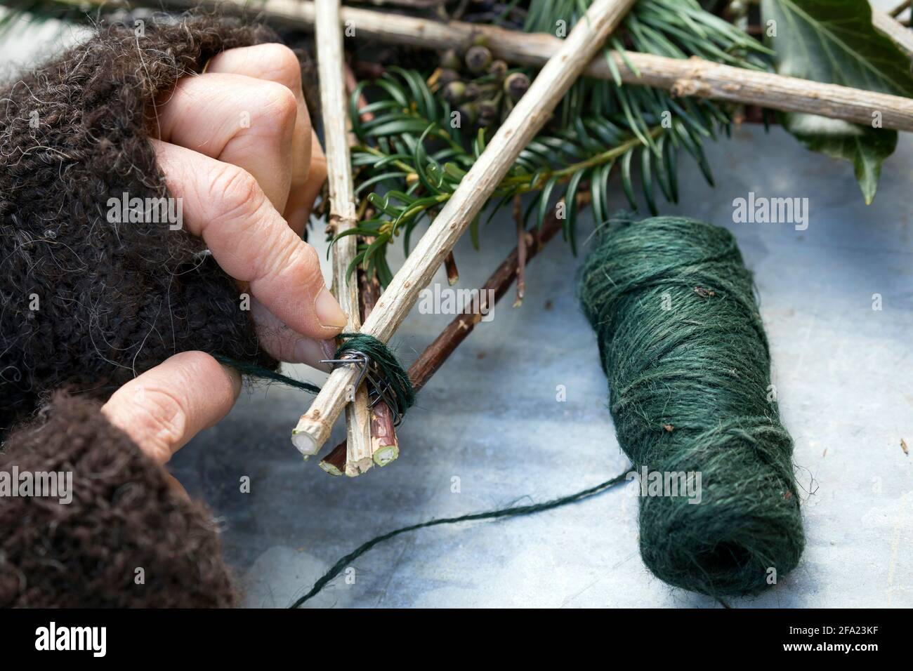 Avent STAR è fatto di materiali naturali , Germania Foto Stock