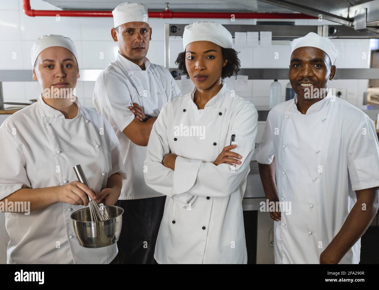 Ritratto di diversi chef professionisti di razza maschile e femminile Foto Stock