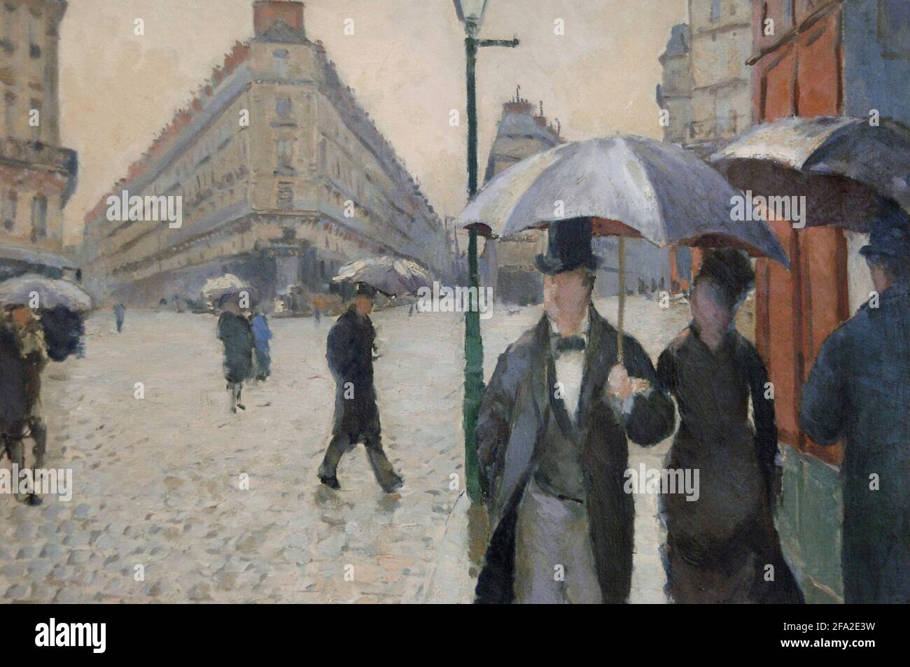Gustave Caillebotte (1848-1894). Pittore francese. Parigi Street; Rainy Day, 1877. Museo Marmottan Monet. Parigi. Francia. Foto Stock