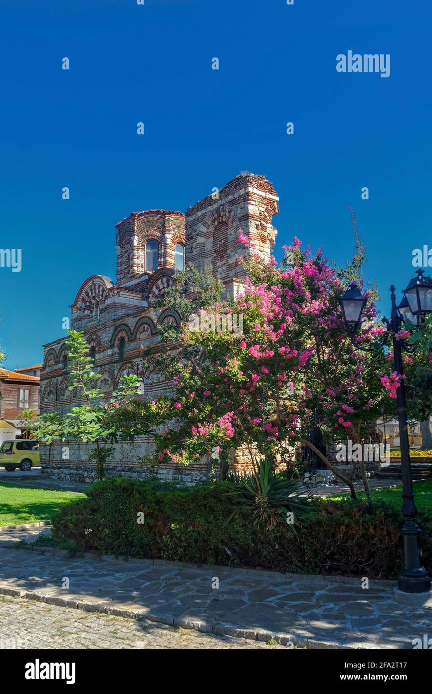 Chiesa di Cristo Pantocratore, il 13 ° secolo, UNESCO. Nesebar Bulgaria. Foto Stock