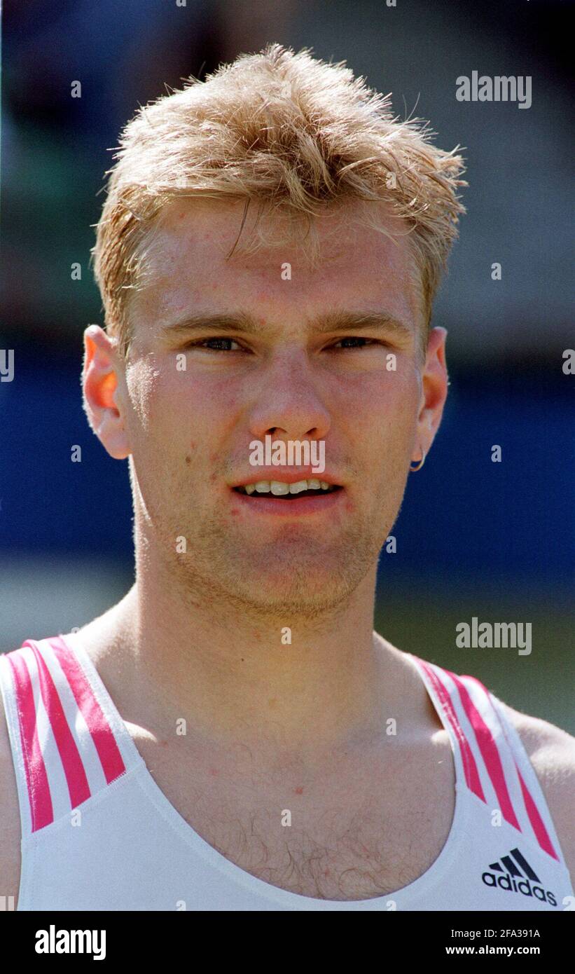 Duisburg-Wedau Germania 12.5.2000, canottaggio: Otto uomini Germania, Stefan HEINZE Foto Stock