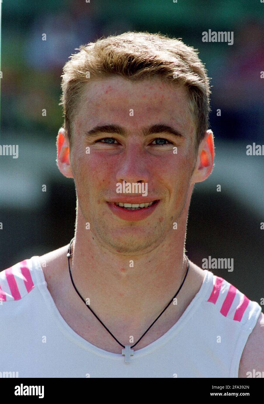 Duisburg-Wedau Germania 12.5.2000, canottaggio: Otto uomini Germania, Joerg DIESSNER Foto Stock