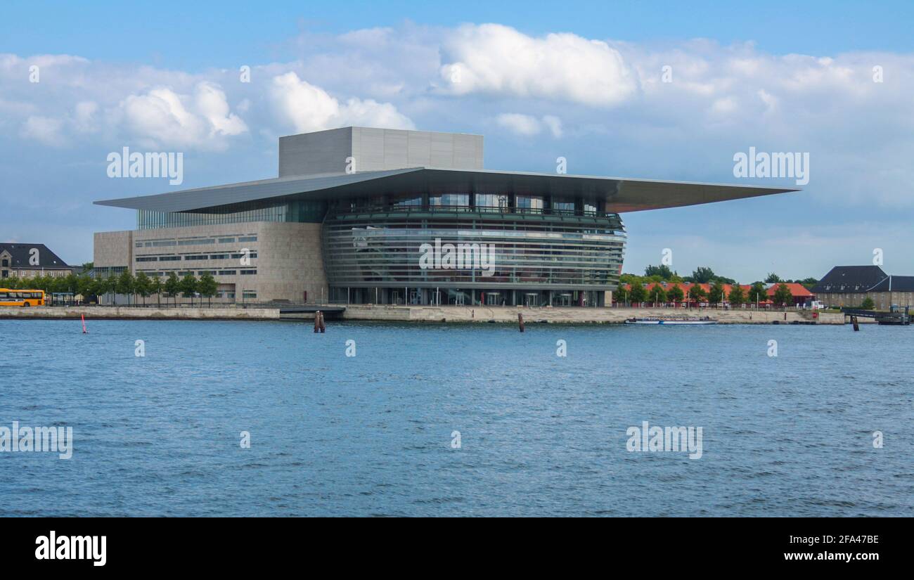 L'architettura contemporanea del Teatro dell'Opera di Copenhgen, Danimarca Foto Stock