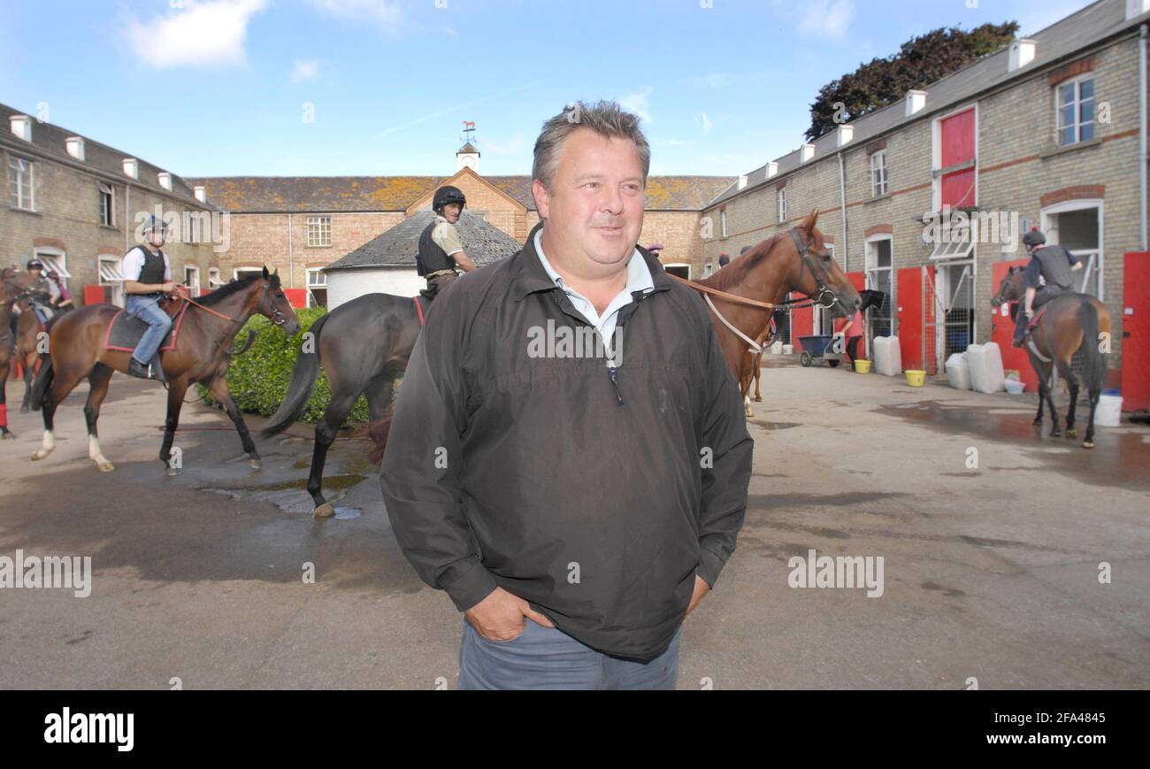 Peter Chapple-Hyam alle sue scuderie Newmarket 12/3/6/07. IMMAGINE DAVID ASHDOWN Foto Stock
