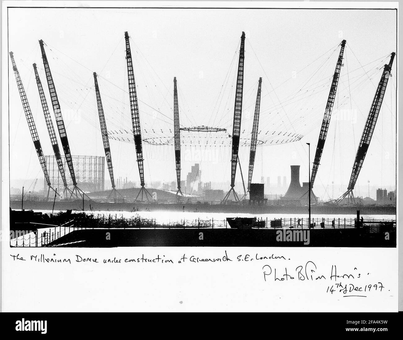 Il Millennium Dome è in costruzione al 1997 dicembre a Greenwich nel sud-est di Londra. Foto Stock