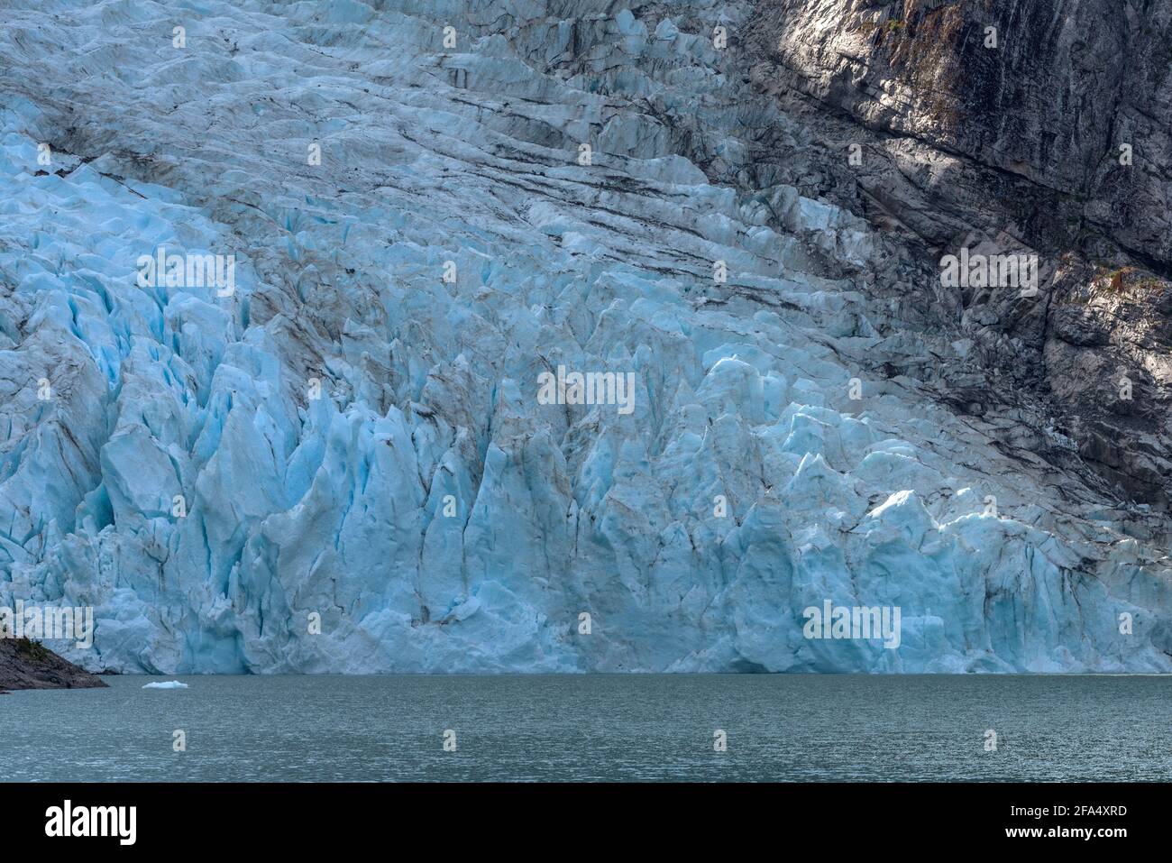 Vista sul ghiacciaio Balmaceda nel Parco Nazionale di Ohiggins, Cile Foto Stock