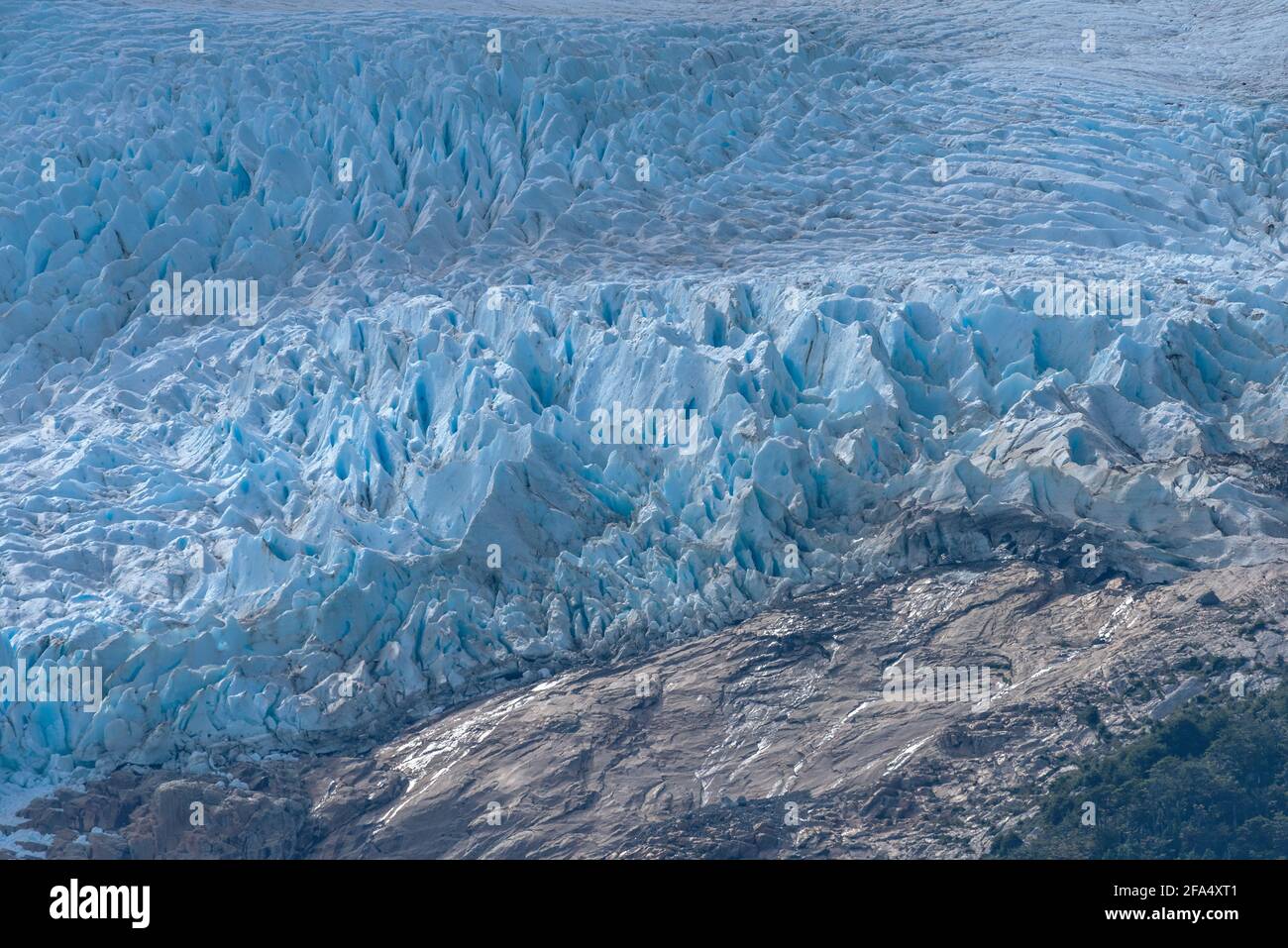 Vista sul ghiacciaio Balmaceda nel Parco Nazionale di Ohiggins, Cile Foto Stock